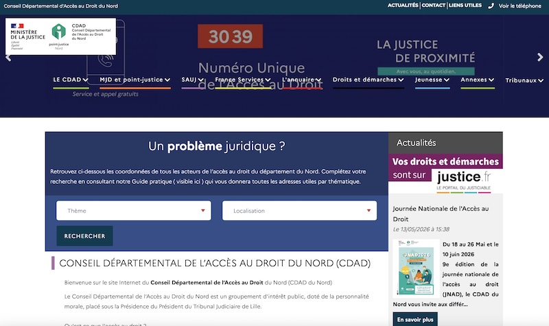Site vitrine CDAD ministère de la Justice — KREATIC
